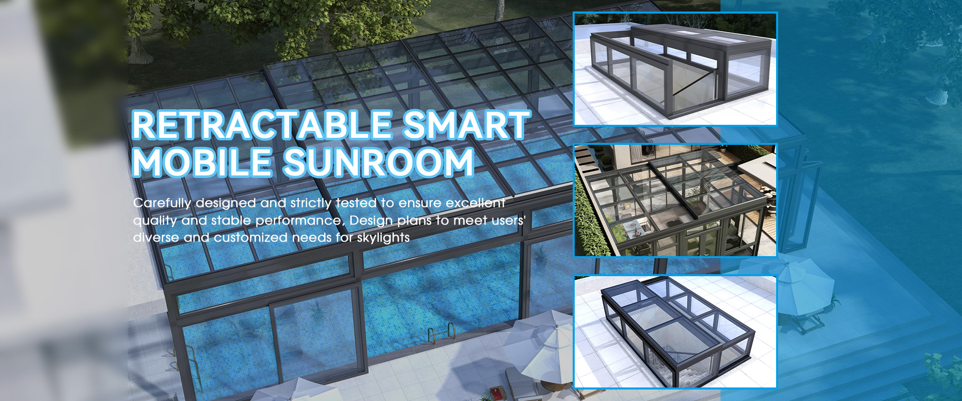 ပြန်လည်ရုပ်သိမ်းနိုင်သော Smart Mobile Sunroom ပေးသွင်းသူ